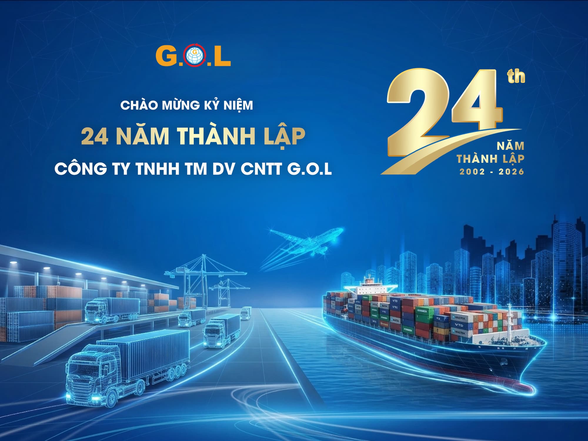 🎉 CHÀO MỪNG 24 NĂM THÀNH LẬP G.O.L (2002 – 2026) 🎉
