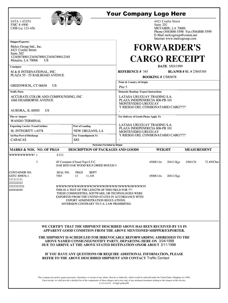 Forwarder cargo receipt là gì? Những thông tin chi tiết về FCR