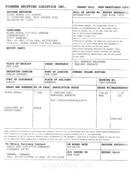 Seaway Bill Là Gì? Phân Biệt Seaway Bill Và Surrender Bill