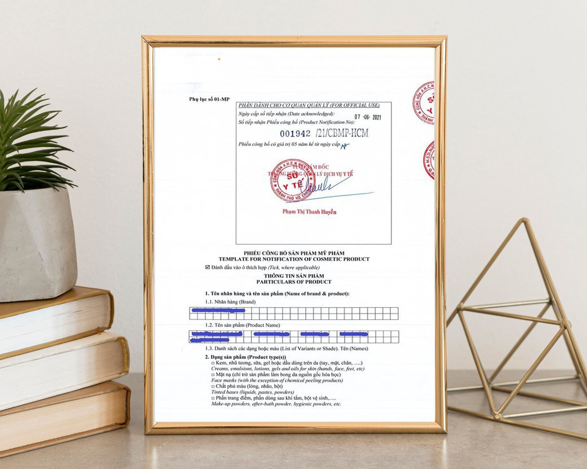 Đăng ký Cosmetic Product Listing (CPL)