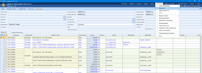 Quản lý công nợ & kế toán logistics