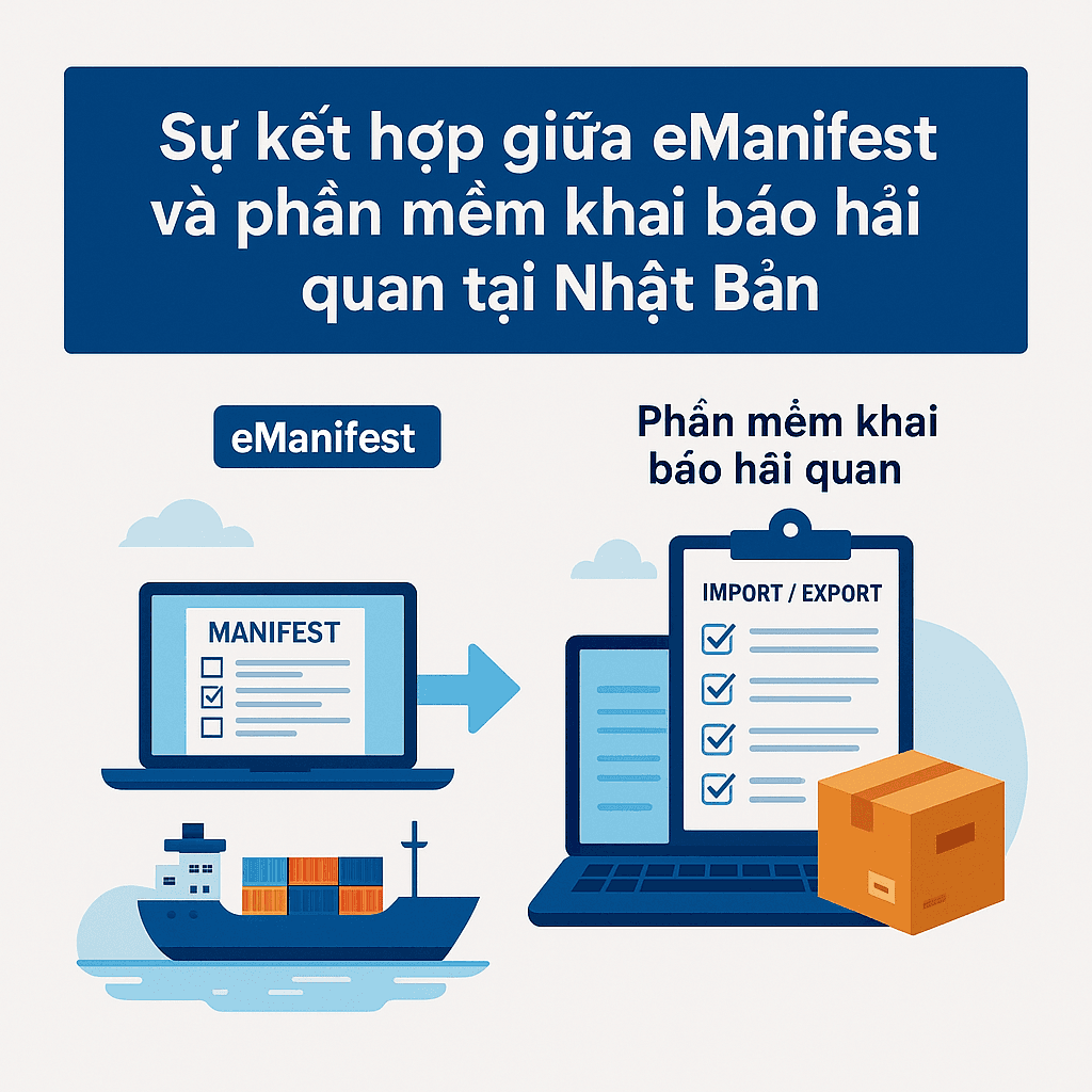 Sự kết hợp giữa eManifest và các phần mềm khai báo hải quan tại Nhật Bản